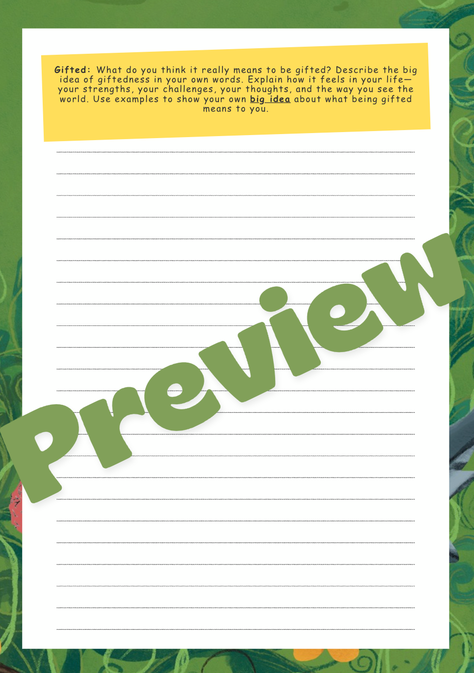 ABCs of Growing Up Gifted Reflective Student Journal